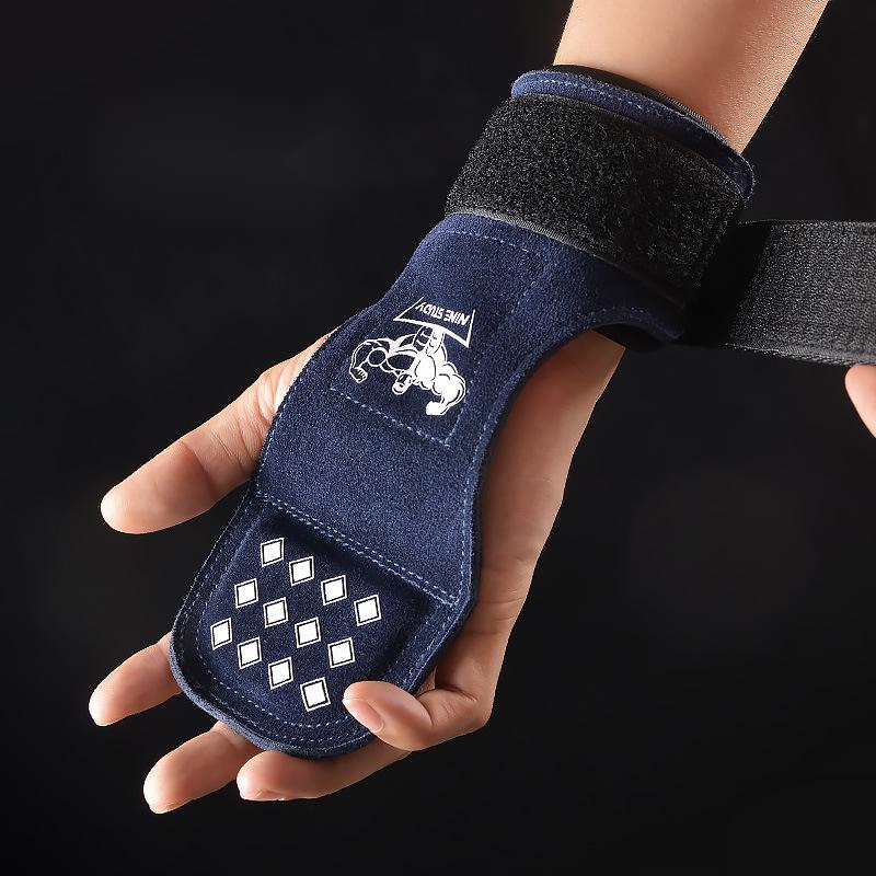 New Leather Gym Gloves Pull-ups Lifting Gymnastic Crossfit Anti-Skid Belt
