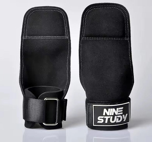 New Leather Gym Gloves Pull-ups Lifting Gymnastic Crossfit Anti-Skid Belt