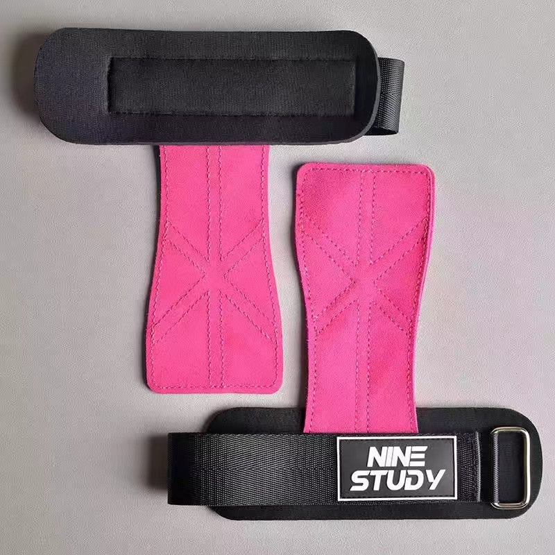 New Leather Gym Gloves Pull-ups Lifting Gymnastic Crossfit Anti-Skid Belt