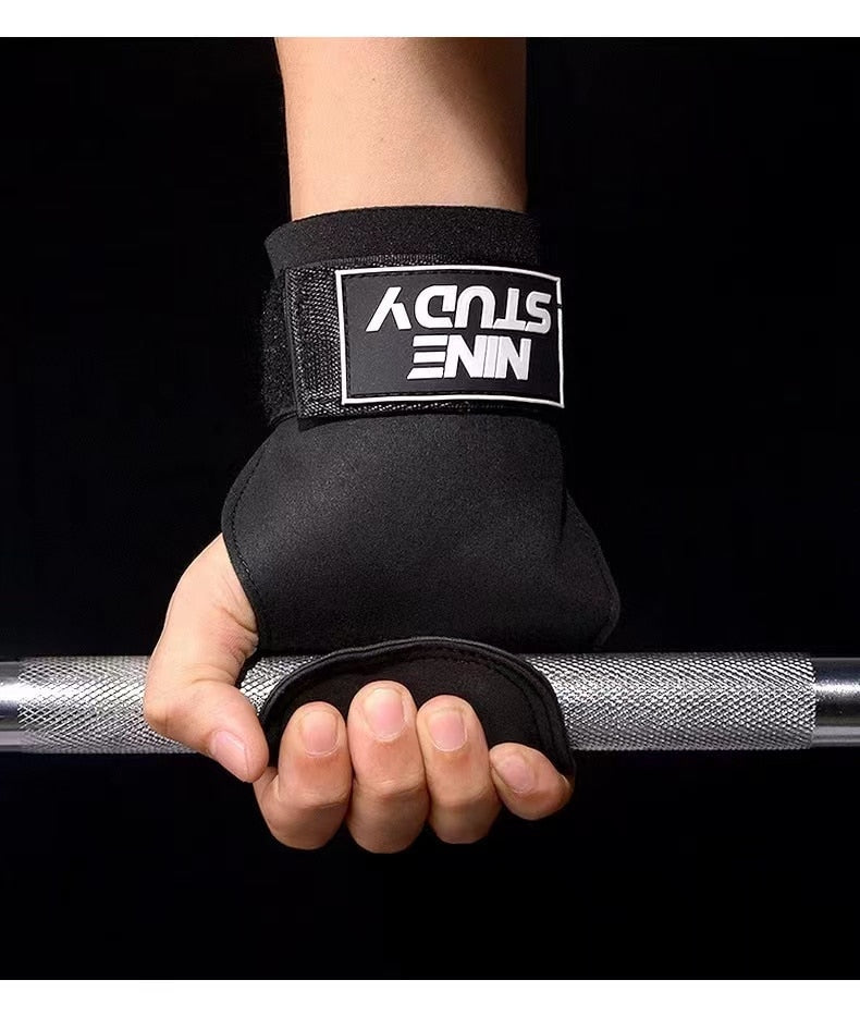 New Leather Gym Gloves Pull-ups Lifting Gymnastic Crossfit Anti-Skid Belt