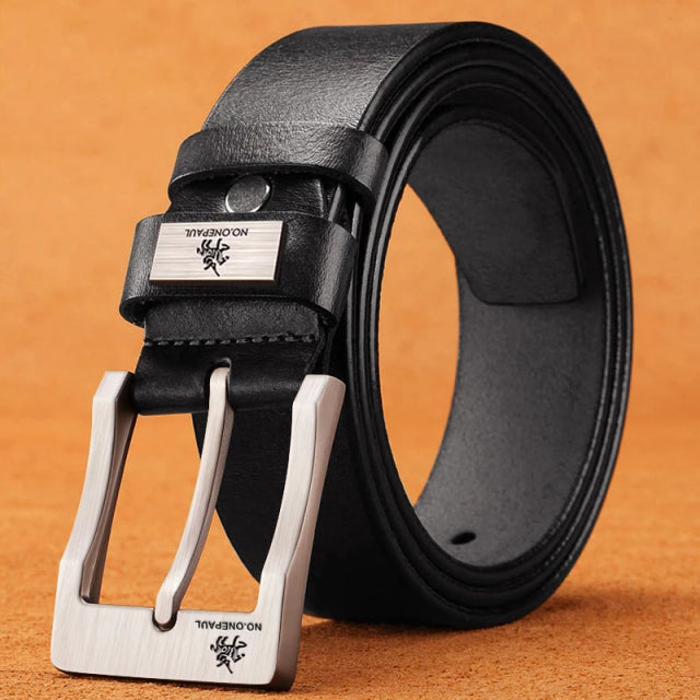 Genuine Leather For Men's High Quality Buckle Jeans Cowskin Casual Belts
