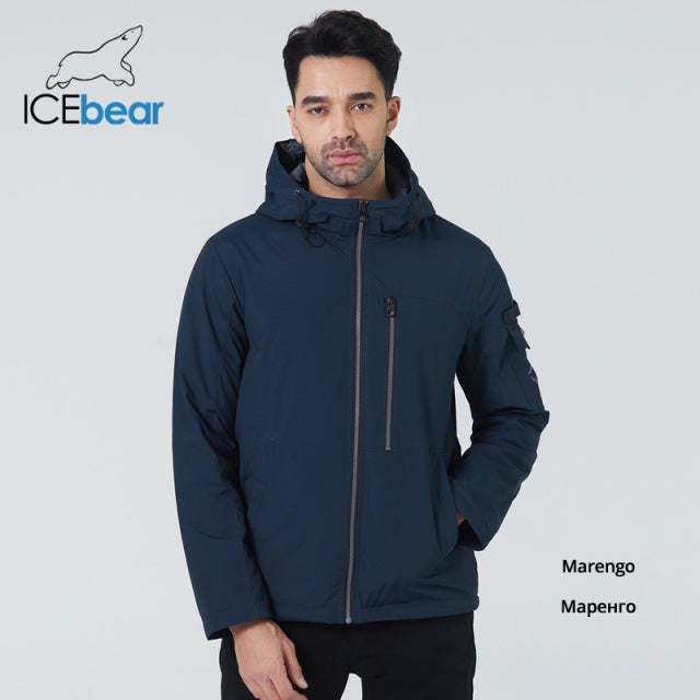 ICEbear 2021 Men's short jacket autumn stylish coat with a hood high-quality