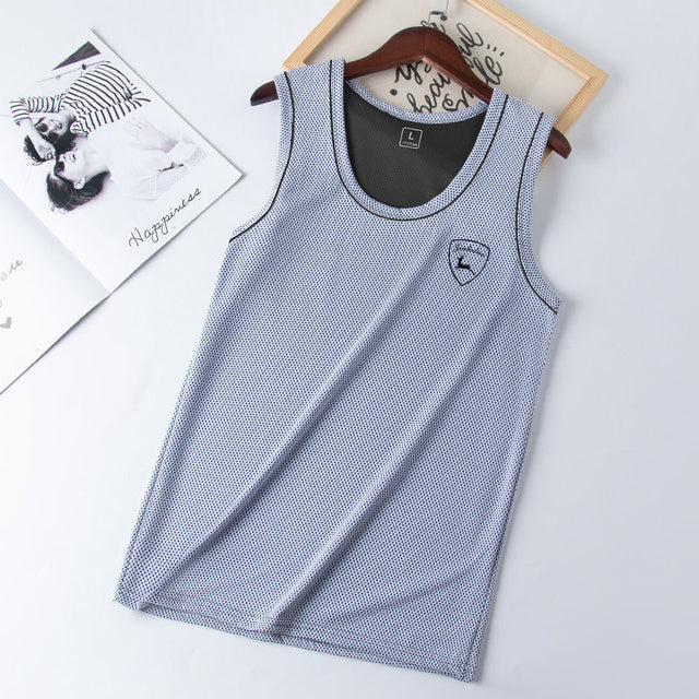 Mens Underwear Sleeveless Tank Top Solid Muscle Vest Undershirts O-neck Sport T-shirt