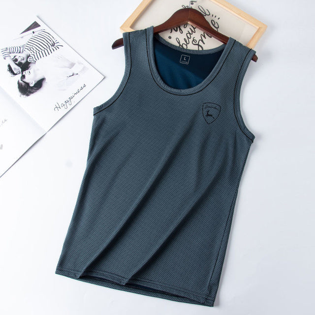 Mens Underwear Sleeveless Tank Top Solid Muscle Vest Undershirts O-neck Sport T-shirt