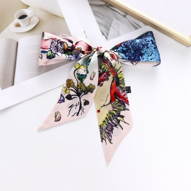 2022 New Designer Long Skinny Bag Handle Ribbon Scarf Women Luxury Elegant