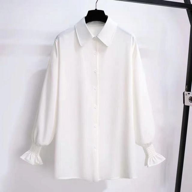 Long lantern sleeve shirt women knitted vest 2 two piece set 2022