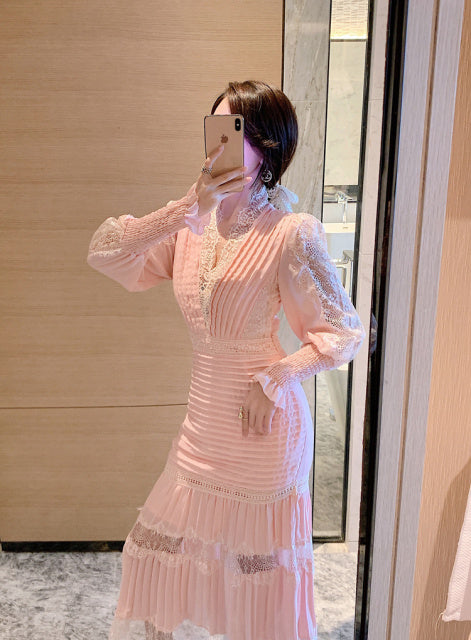 JSXDHK 2022 New Runway Designer Women Black Long Dress
