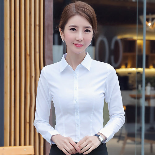 Women Cotton Shirts Women White Shirt Long Sleeve Blouse