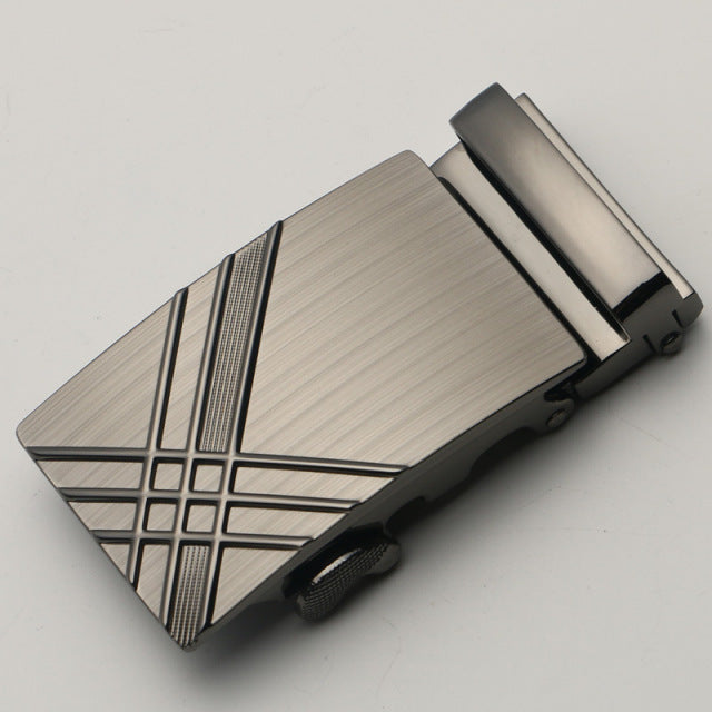 Fashion Men's Business Alloy Automatic Buckle Unique Men Plaque Belt Buckles for 3.5cm Ratchet Men Apparel Accessories luxury