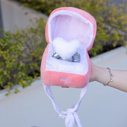 Adorable Pink Plush Ring Box - Perfectly crafted for a touch of romance and elegance.