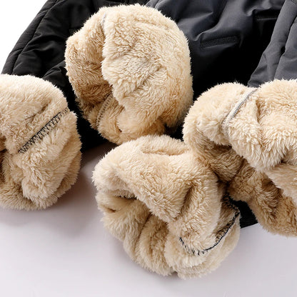 Men's Trousers Winter Velvet Thickening Loose Fleece Pants With Zip Pocket Large Size Windproof Warm Jogging
