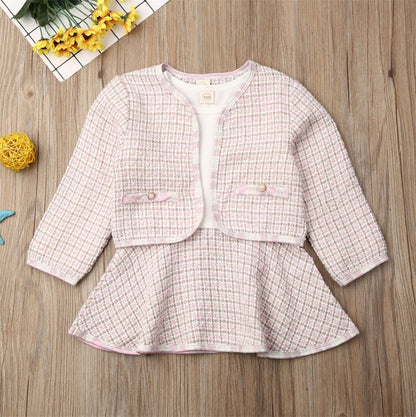  "Charming Long-sleeved Two-piece Baby Dress Set: Small Incense Wind Suit - Irresistible comfort and style." image  7