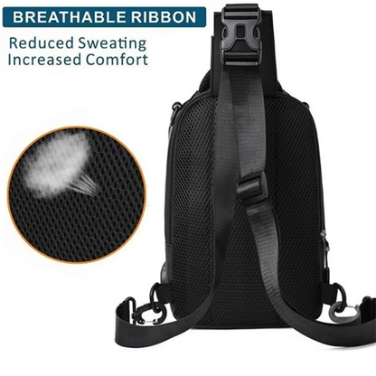 "Multifunctional Crossbody Bag Backpack: Stylish and practical accessory for men on-the-go."