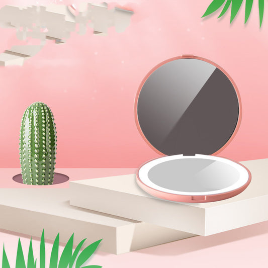 Glow up anywhere! Portable Compact LED Makeup Mirror for flawless touch-ups on the go. image 2