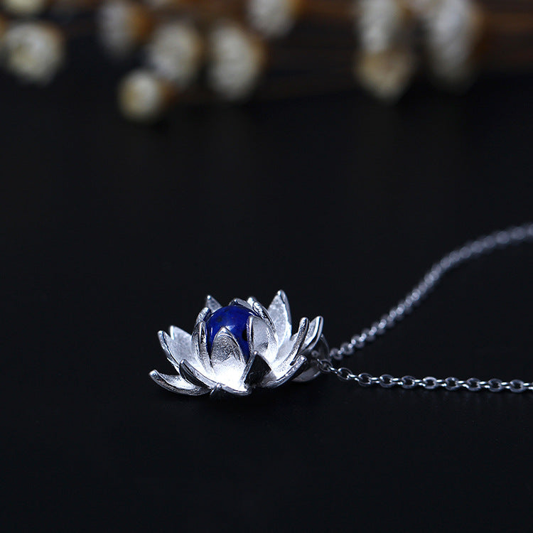  Lotus Flower Necklace for Female 