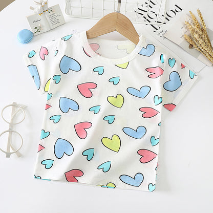 Kids' Cotton Short-Sleeved Bottoming Shirt