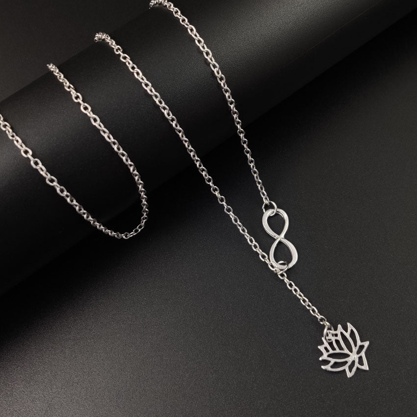 Hollow Lotus Necklace, Exquisite Flower Design necklace