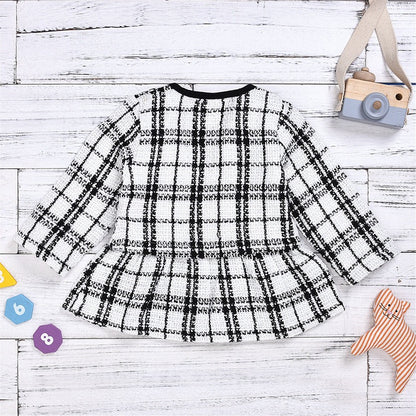  "Charming Long-sleeved Two-piece Baby Dress Set: Small Incense Wind Suit - Irresistible comfort and style." image  2