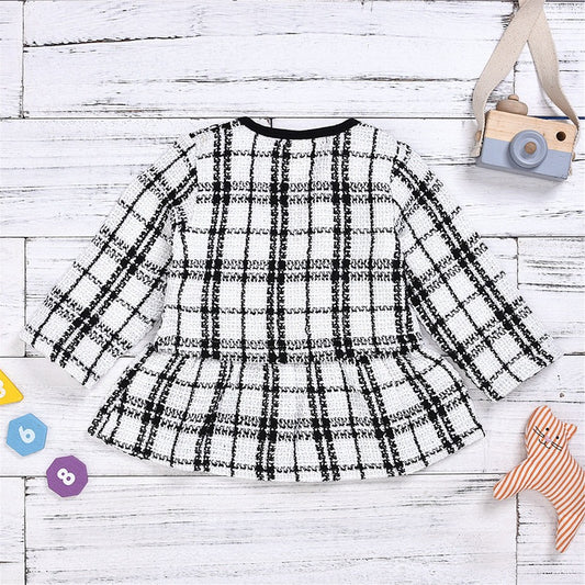  "Charming Long-sleeved Two-piece Baby Dress Set: Small Incense Wind Suit - Irresistible comfort and style." image  2