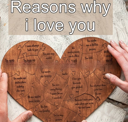 Romantic Love Jigsaw Puzzle Wedding Anniversary For Wife/Husband Birthday Gifts, Valentine's Day Gift