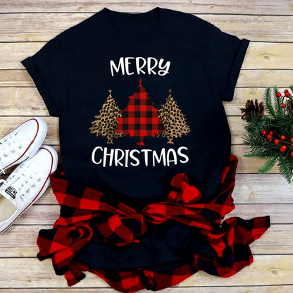 Festive Foreign Trade Christmas Tree T-shirt for Men and Women - celebrate the season in style! image 19