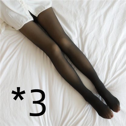 Chic Leggings with Fake Translucent design and Warm Fleece lining – available now for ultimate style! image  17