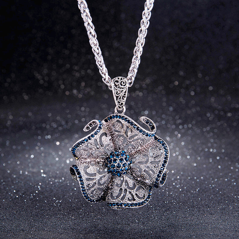 diamond flower necklace Success, jewelry for women