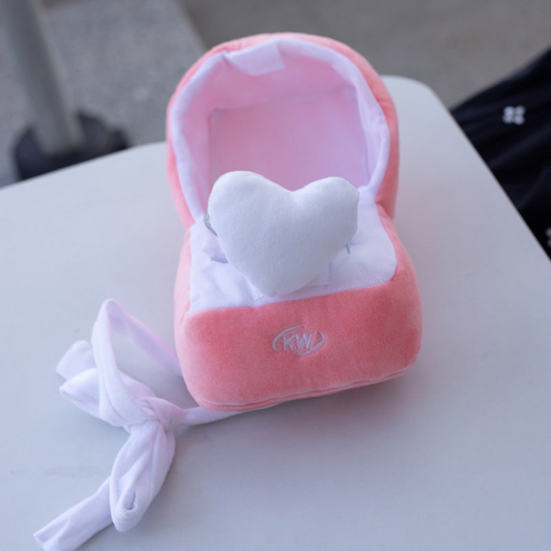 Adorable Pink Plush Ring Box - Perfectly crafted for a touch of romance and elegance.