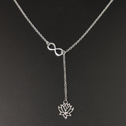 Hollow Lotus Necklace, Exquisite Flower Design necklace