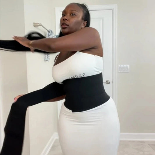  "Nylon Belt: Achieve a Thin Waist and target lower abdominal belly fat effectively."