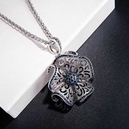 diamond flower necklace Success, jewelry for women