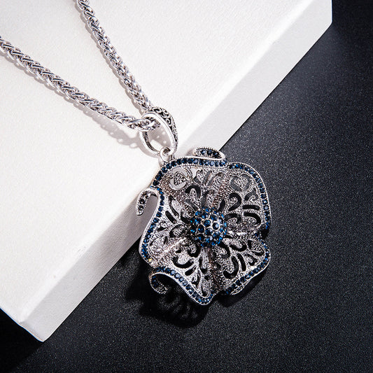 diamond flower necklace Success, jewelry for women