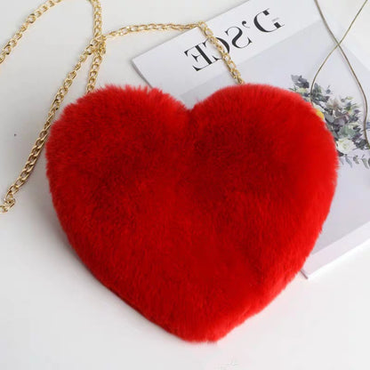 "Elevate your style: Love Bags for Women with plush design and chic chain shoulder strap. "image  4