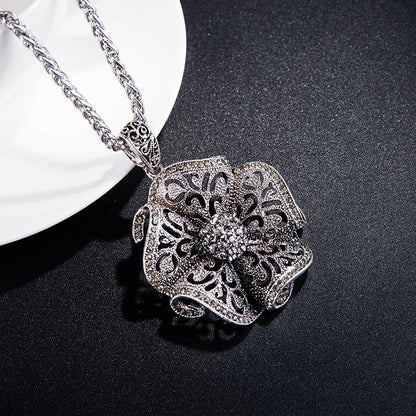 diamond flower necklace Success, jewelry for women