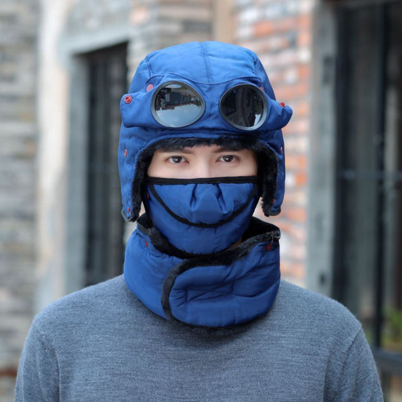  "Stay cozy on winter adventures with our Thermal Trapper Hat featuring built-in glasses. Shop now!" image 5