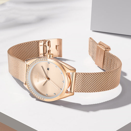 Women's Waterproof Quartz Watch with Calendar