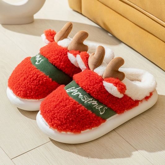  "Warmth and style combined: Christmas Elk Slippers for cozy winter nights. Perfect home comfort." image 1