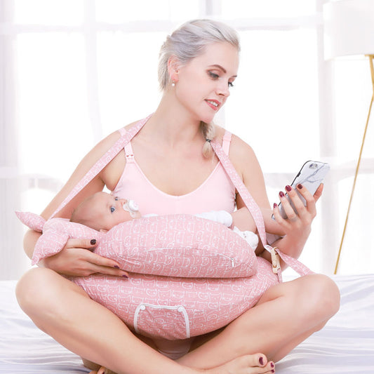  "Discover Nursing Pillows: Maternity essential with multifunction design, perfect for breastfeeding. Washable cover included." image 1