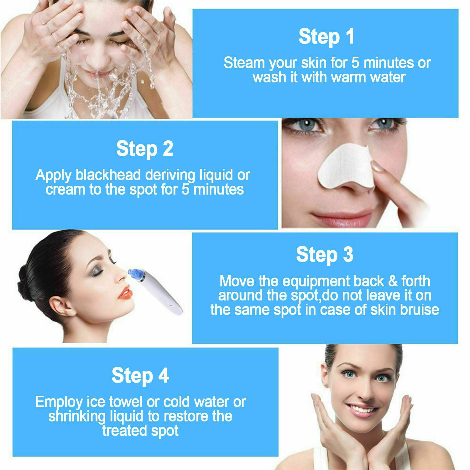 "Revitalize your skin with our Electric Blackhead Vacuum Pore Cleaner. Say goodbye to acne and blackheads!"