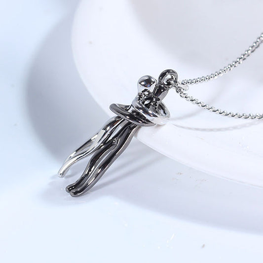  "Unisex Love Hug Pendant Necklace – Ideal Valentines Day Lover Gift. Express eternal love stylishly." image  2