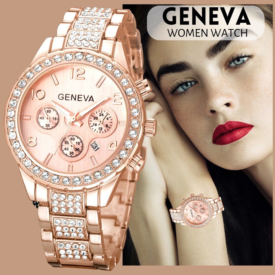 Waterproof Crystal Quartz Women's Luxury Watch