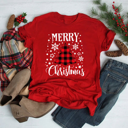 Festive Foreign Trade Christmas Tree T-shirt for Men and Women - celebrate the season in style! image 8