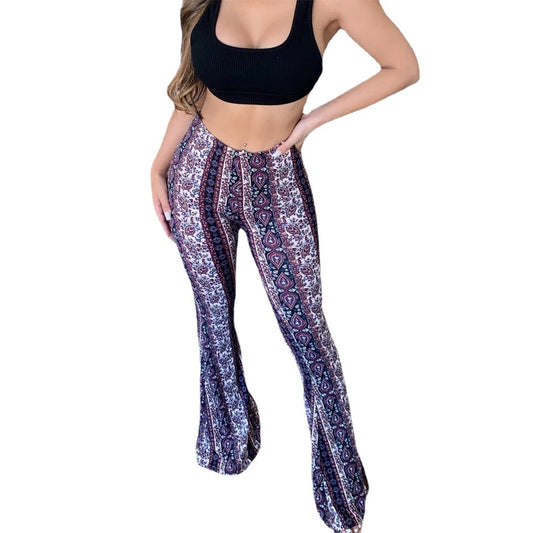  "Shop trendy Elastic Waist Wide Leg Pants for women - Slim, sexy, and stylish prints!"