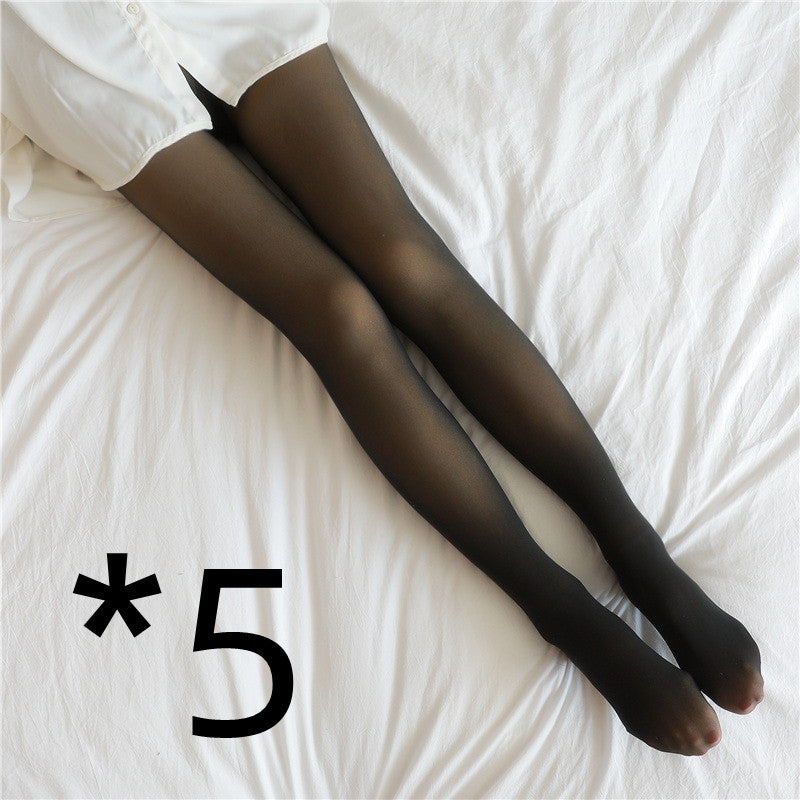 Chic Leggings with Fake Translucent design and Warm Fleece lining – available now for ultimate style! image  22