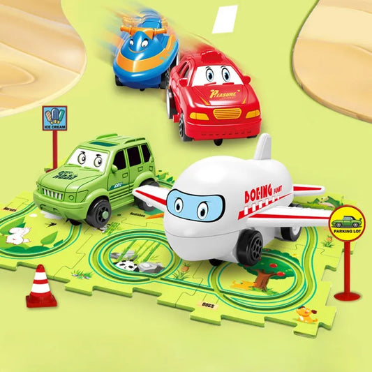 "Endless fun: Puzzle Track Cars for imaginative play. Build, race, and explore creativity effortlessly!" image 2
