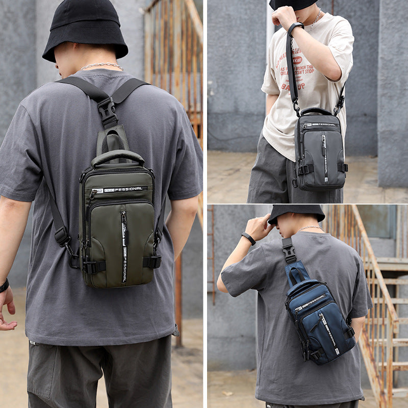 "Multifunctional Crossbody Bag Backpack: Stylish and practical accessory for men on-the-go."