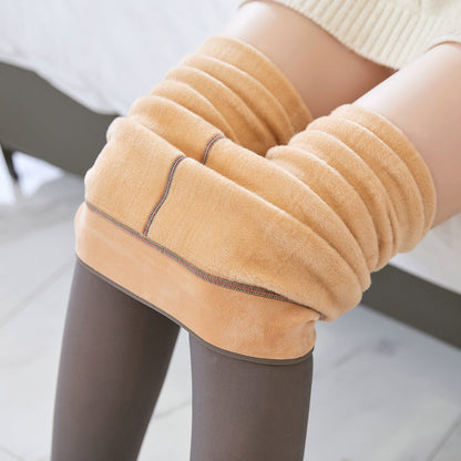 Chic Leggings with Fake Translucent design and Warm Fleece lining – available now for ultimate style! image  10