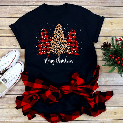 Festive Foreign Trade Christmas Tree T-shirt for Men and Women - celebrate the season in style! image 23