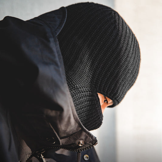 Cozy up in style! Shop our Vintage Knitted Melon Skin Warm Beanie for timeless warmth and flair. image 2