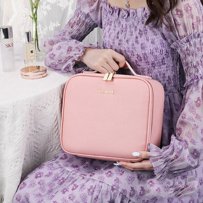 "Illuminate your beauty on the go with our Smart LED Cosmetic Makeup Travel Bag."